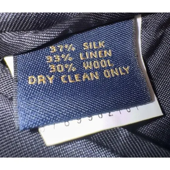 Brooks Brothers Blazer Silk Linen Wool Blend 2 Button Blue Men Size 44R